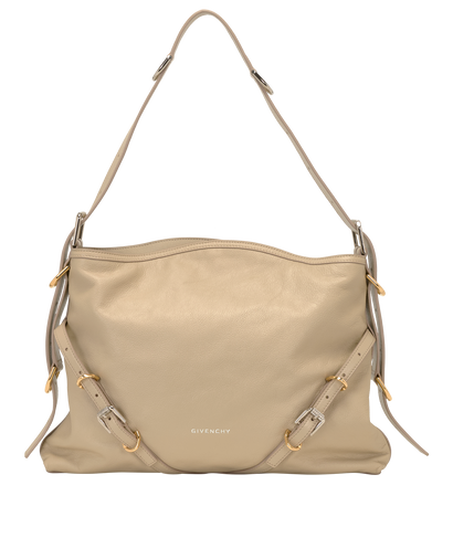 Medium Voyou Shoulder Bag, &pound;795, Handbags, Beige, Front view